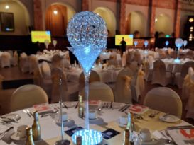 crystal globe centrepieces birmingham great hall