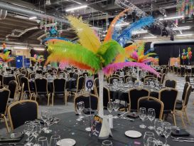 edgbaston neon 80s event decor1