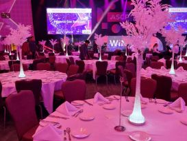 white leaf centrepieces3 ICCWales